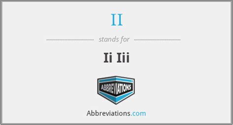 what does ii stand for.